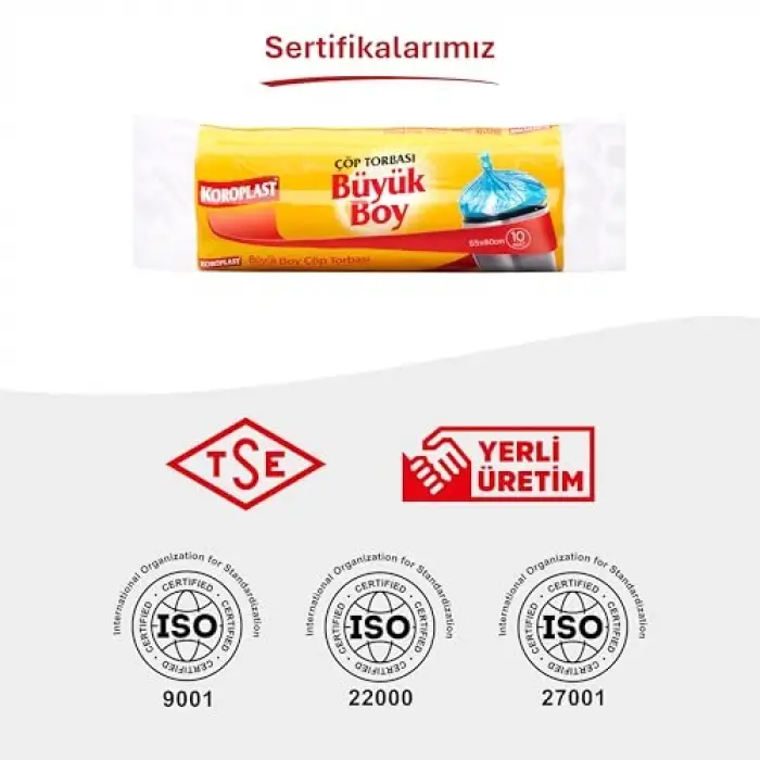 Orta Boy 40lı Çöp Torbası 55x57 cm (1 x 40 Adet)