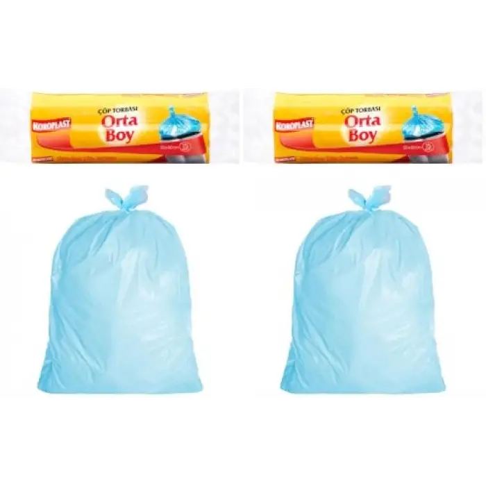 Orta Boy Çöp Torbası 15 Adet 2li set