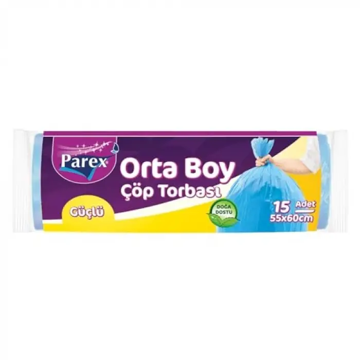Orta Boy Çöp Torbası 15li (55 x 60 cm)