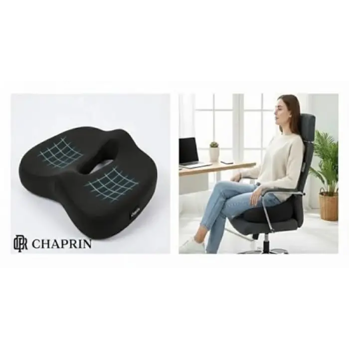 Ortopedik Visco Oturma Minderi – Ergonomik Oturma Simidi | Siyah