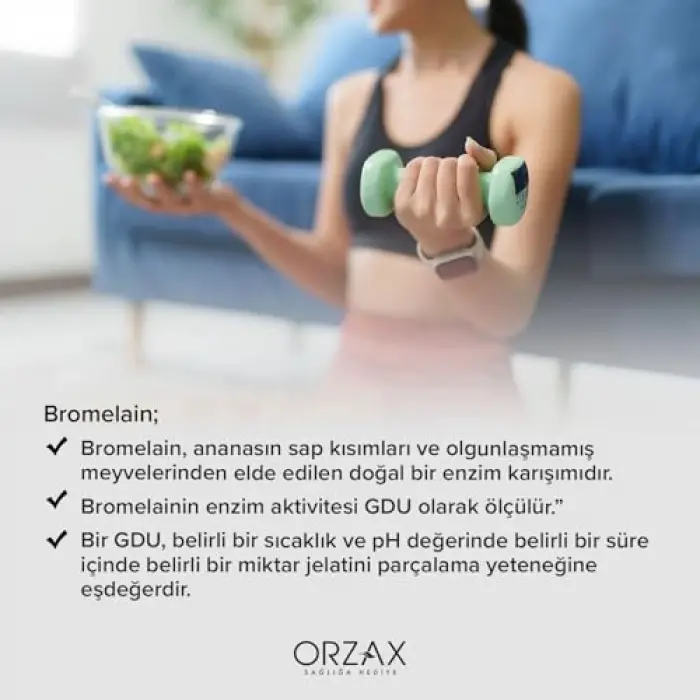 Orzax Bromelain 500 Mg 30 Kapsül