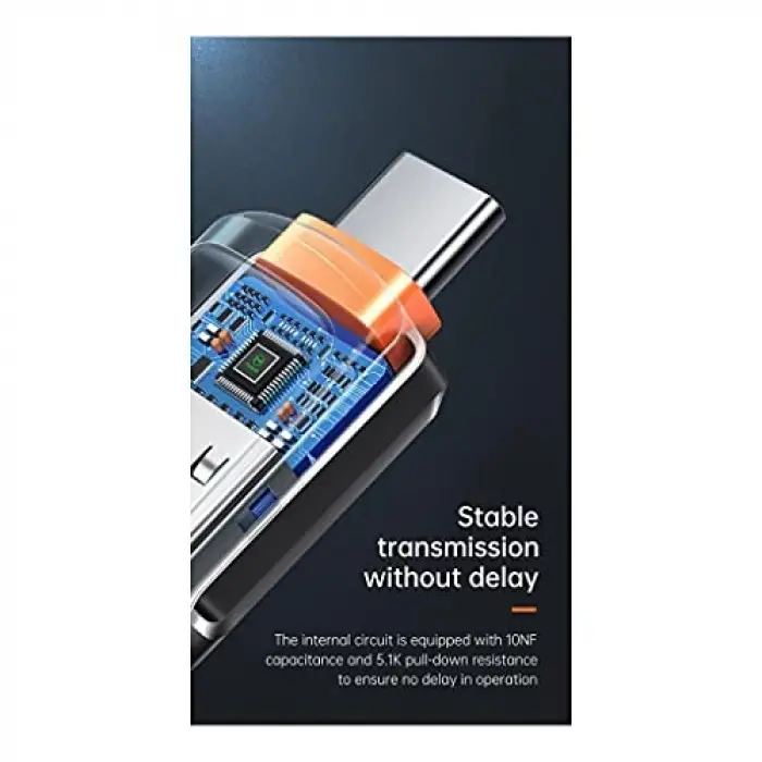 OT-8730 Gri USB - Type-C dönüştürücü soket