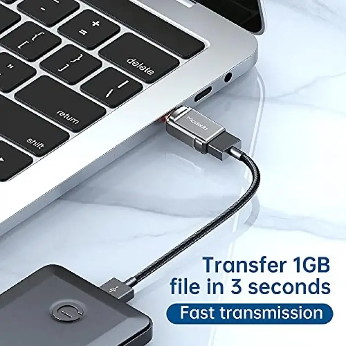 OT-8730 Gri USB - Type-C dönüştürücü soket
