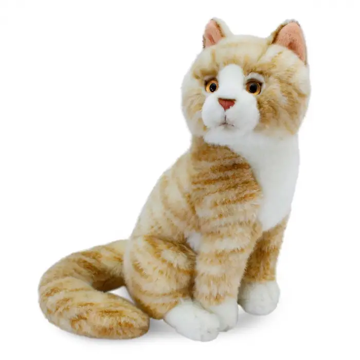 Oturan Kedi Peluş Oyuncak, Bej, 22cm