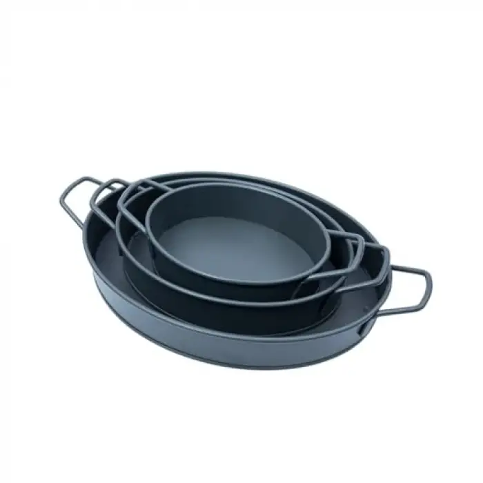 Oval Tepsi Küçük Boy Siyah