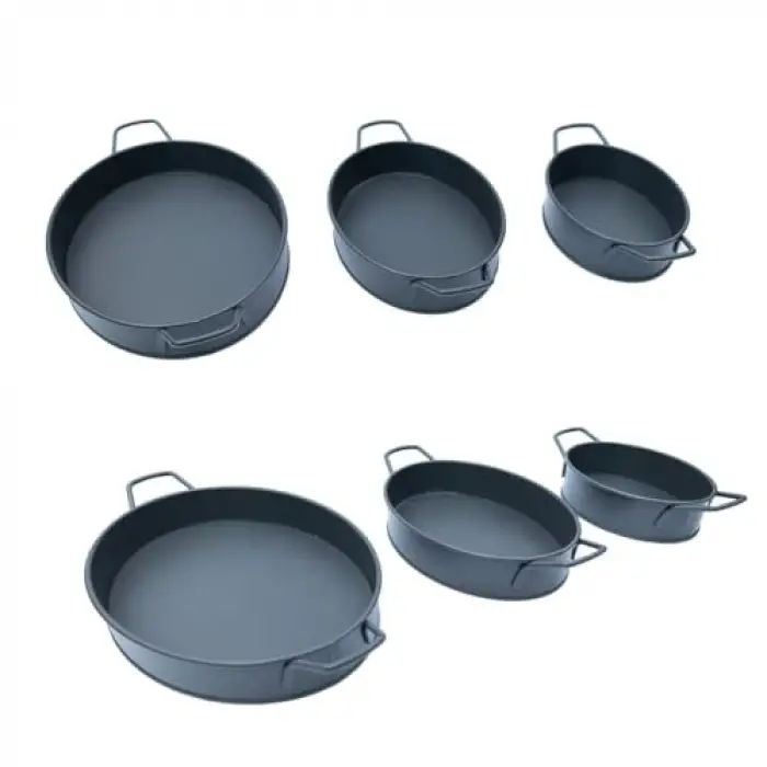 Oval Tepsi Küçük Boy Siyah