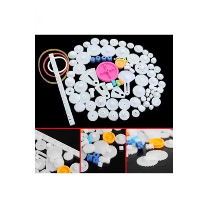 Oyuncak; 85 Parça Plastik Dişli Seti (, Tekerlek, Mil, Çark)