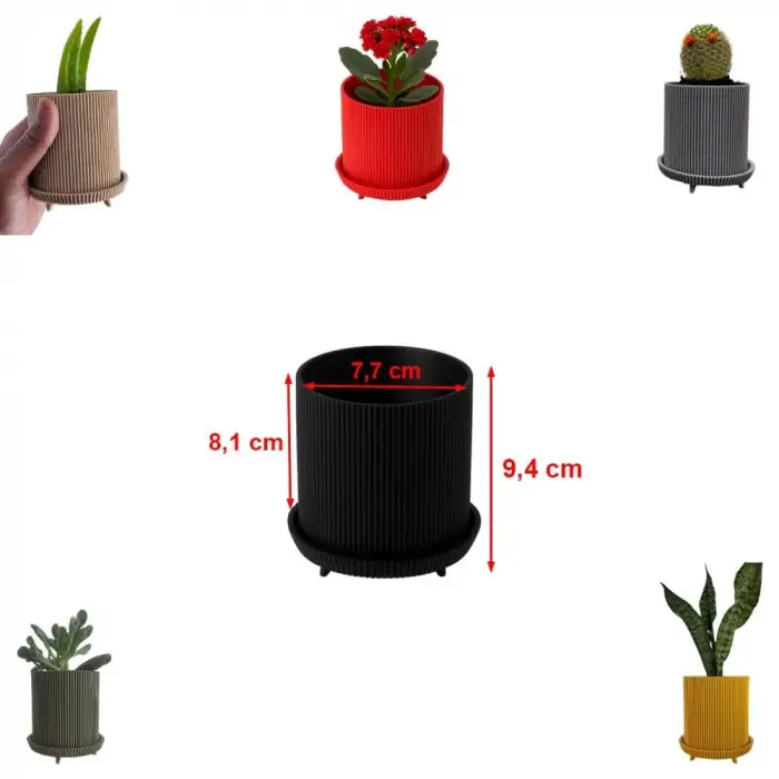 Özel Baskı Raf Masa 3D Beyaz Ayaklı Saksı