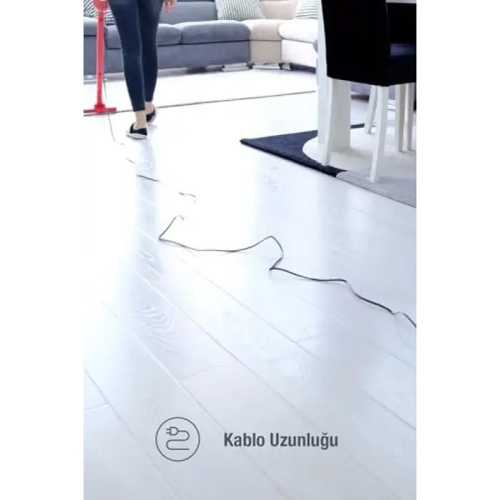 P 1200 Pratic Kırmızı Süpürge