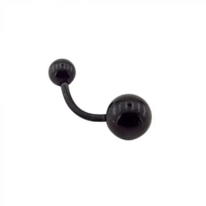 P364 Siyah Top Uçlu Göbek Piercing