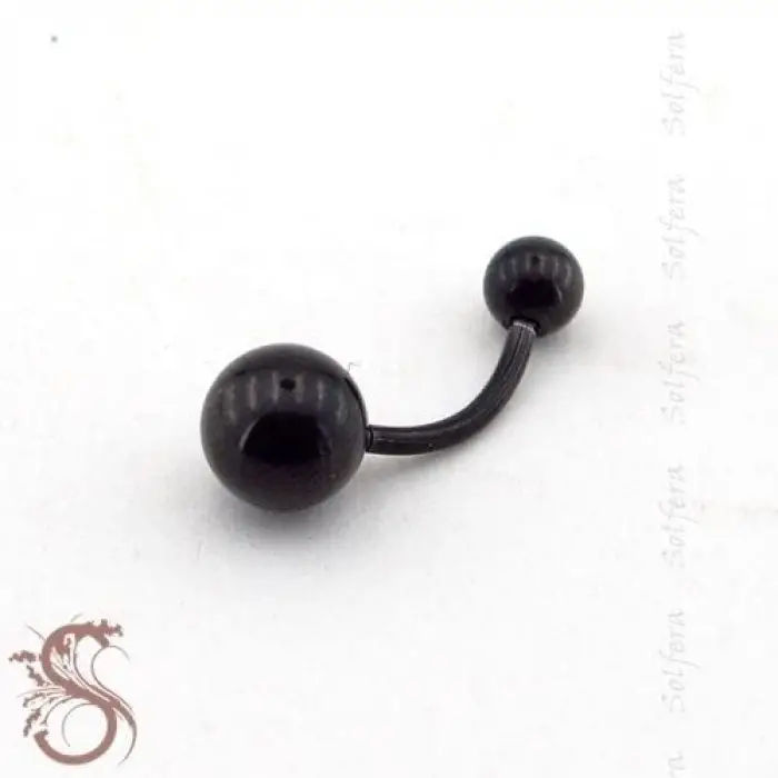 P364 Siyah Top Uçlu Göbek Piercing