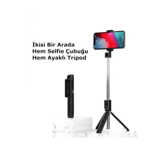 P50 Siyah Bluetooth Selfie Çubuğu ve Tripod