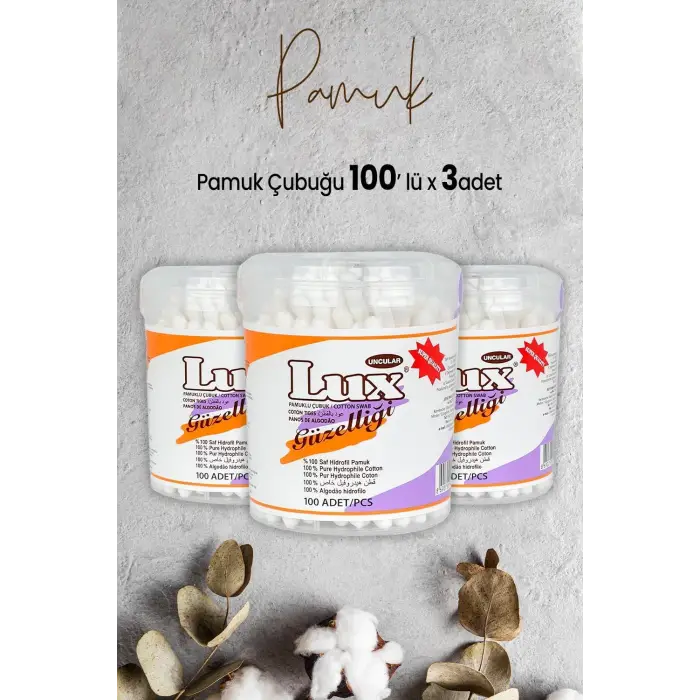 Pamuk Çubuğu 100 lü x 3 Adet