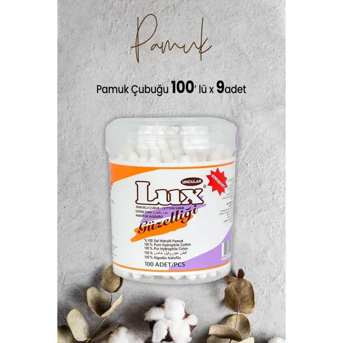 Pamuk Çubuğu 100 lü x 9 Adet