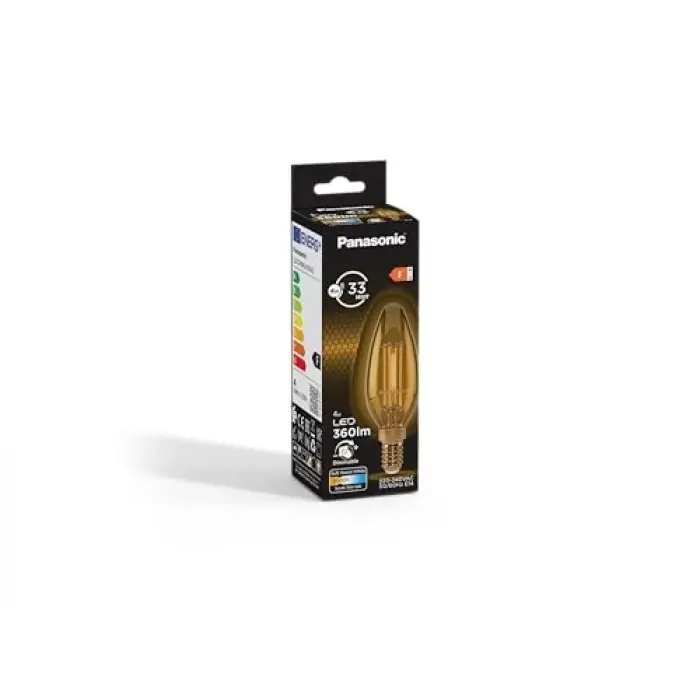 Panasonic E14 Dim Edilebilir Filaman Lamba 4W 360LM 2000K Gold