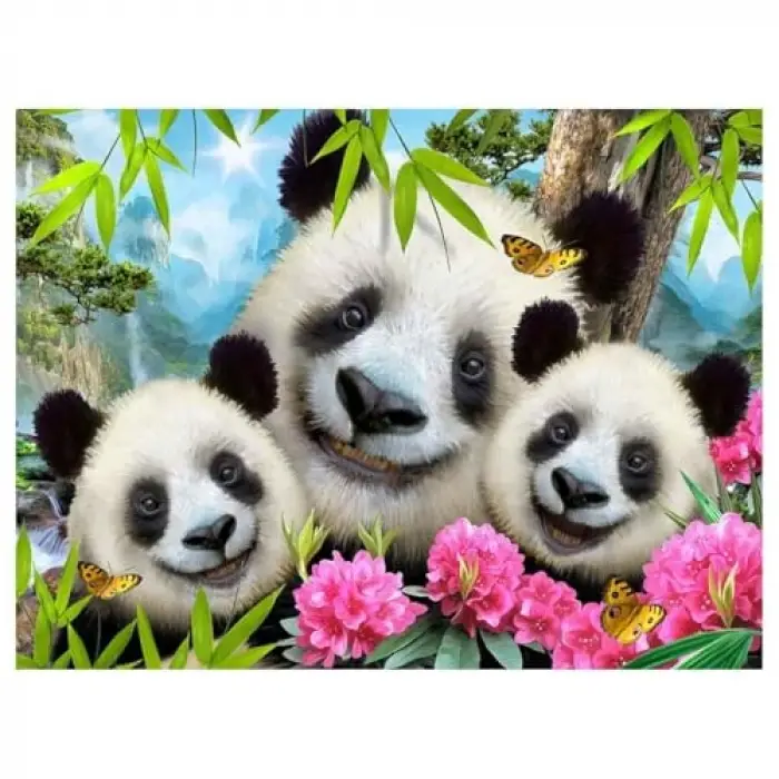 Panda Peluş ve Selfie 48 Parça Puzzle
