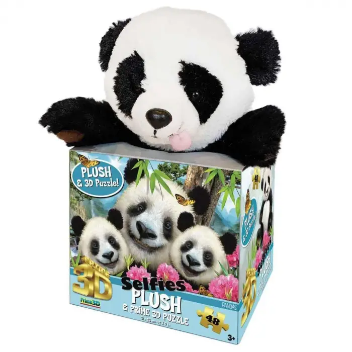 Panda Peluş ve Selfie 48 Parça Puzzle