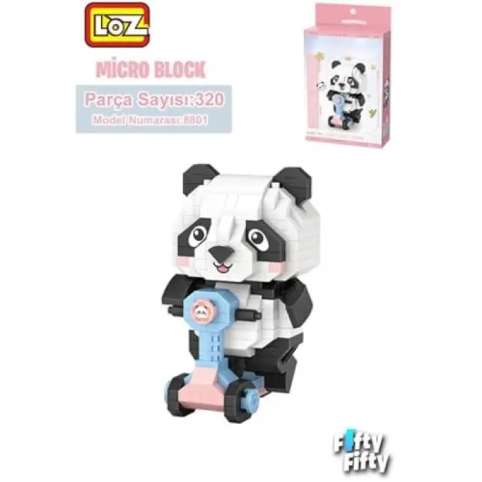 Panda Scooter Blok Oyuncak Yapım Seti LZ8801 320 Parça