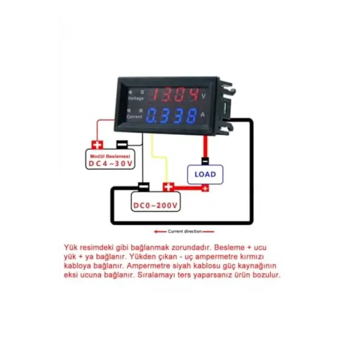 Panel Tip Dc 0-200v 10a Mv Voltmetre Ma Ampermetre M4430
