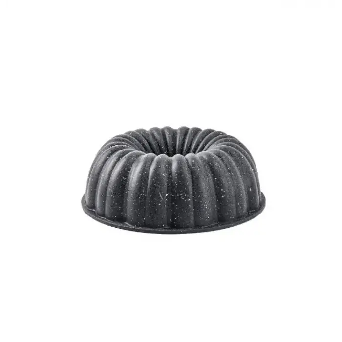 Papatya 26 cm Döküm Granit Kek Kalıbı Gri