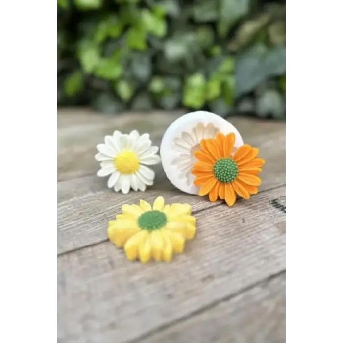 Papatya Çiçek Mum Kalıbı (, Silikon)