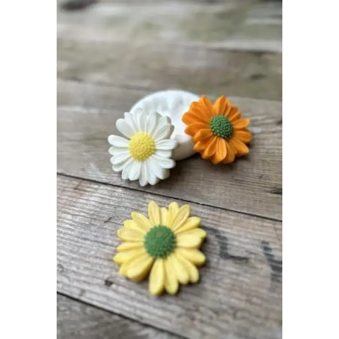 Papatya Çiçek Mum Kalıbı (, Silikon)