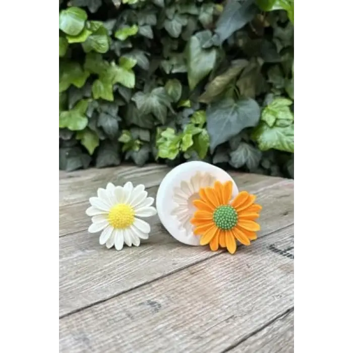 Papatya Çiçek Mum Kalıbı (, Silikon)