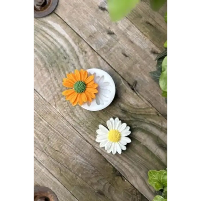 Papatya Çiçek Mum Kalıbı (, Silikon)