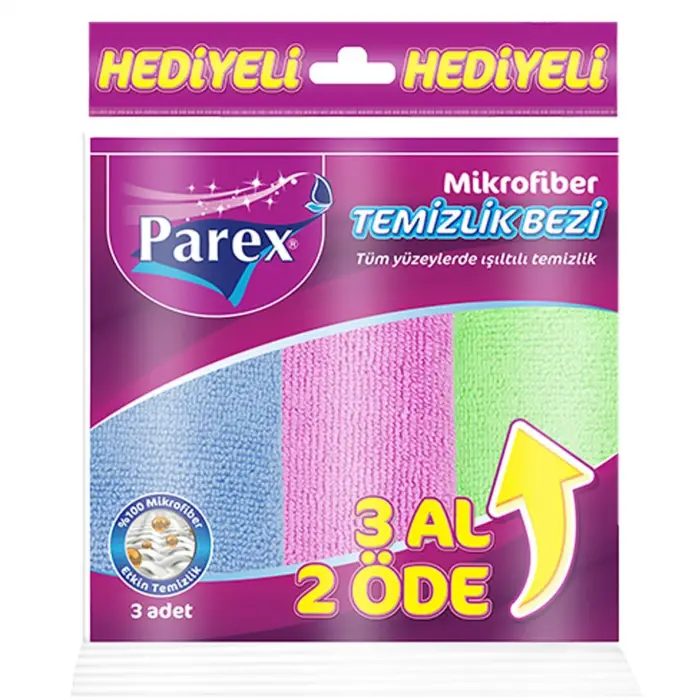 Parex Mikrofiber Temizlik Bezi 3lü Paket