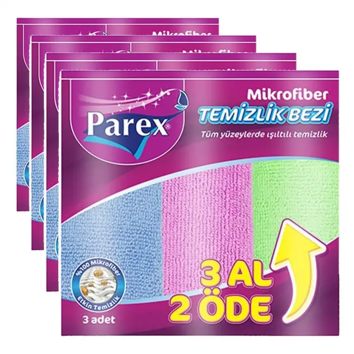 Parex Mikrofiber Temizlik Bezi 3lü Paket