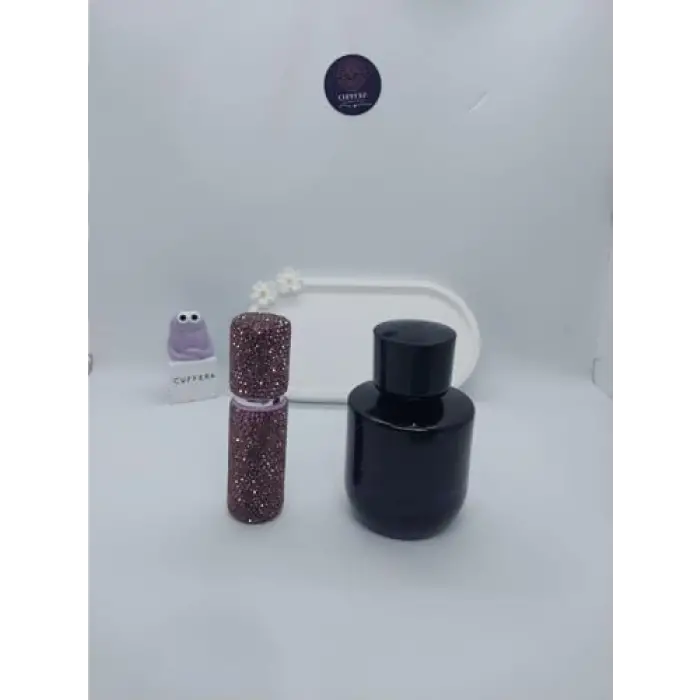 Parıldayan Elmas İşlemeli Mini Doldurulabilir Parfüm Şişesi 10 ML (Mor)