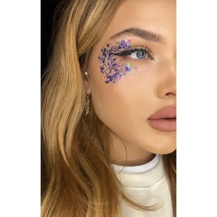 Parlak Glitter Jel Far Simli Jel Far Mor, mor21glşter
