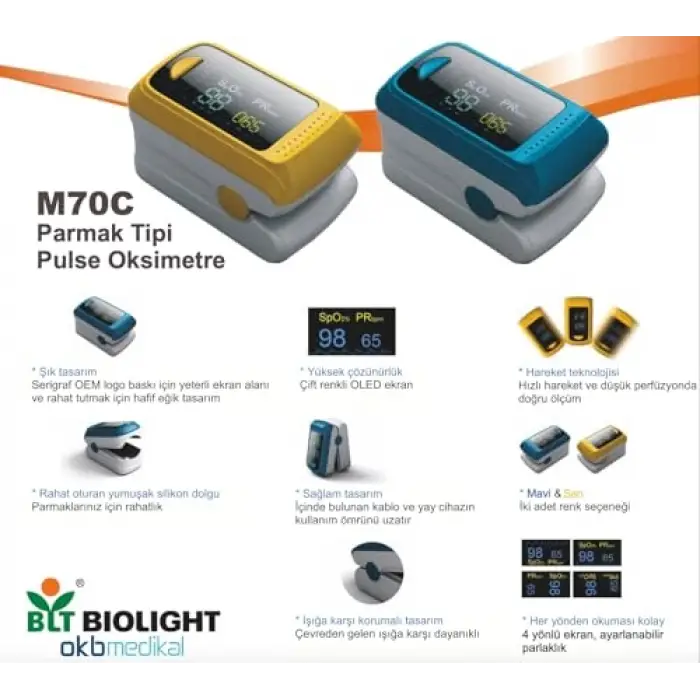 Parmak Tipi Pulse Oksimetre M70C