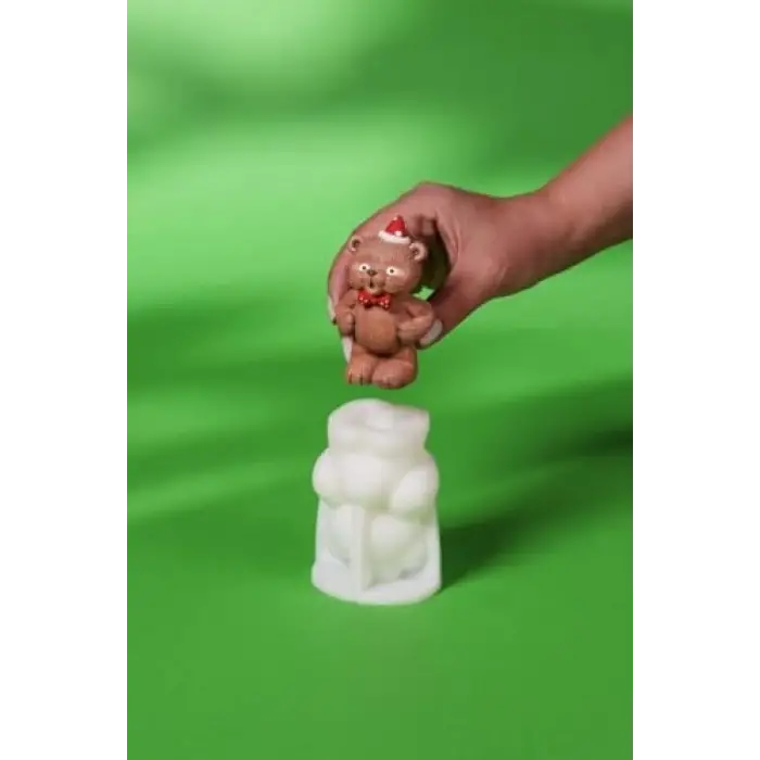 Parti Ayısı Silikon Mum Kalıbı