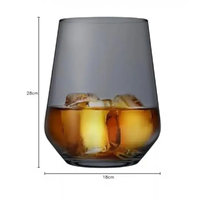 Paşabahçe Allegra Su Bardağı, 6lı, 425 cc, Gri