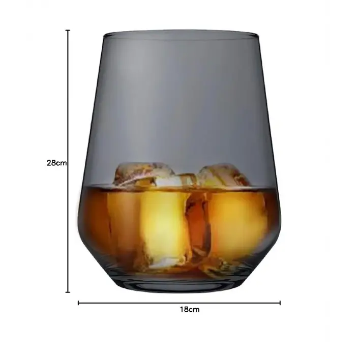 Paşabahçe Allegra Su Bardağı, 6lı, 425 cc, Gri