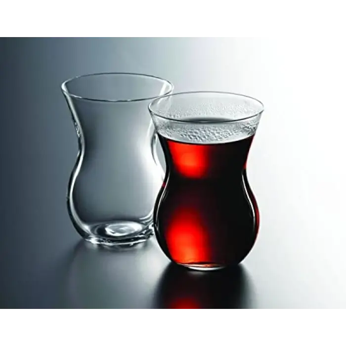 PAŞABAHÇE Beykoz 6 Parça Cam Çay Bardağı, Şeffaf, 145 cc