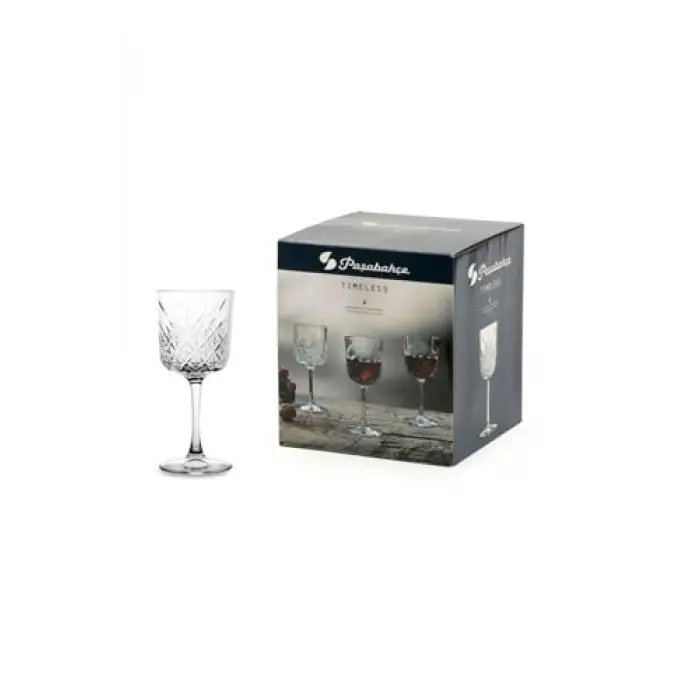 Paşabahçe Kırmızı Şarap Bardağı, Timeless 4Lü Kadeh 440276