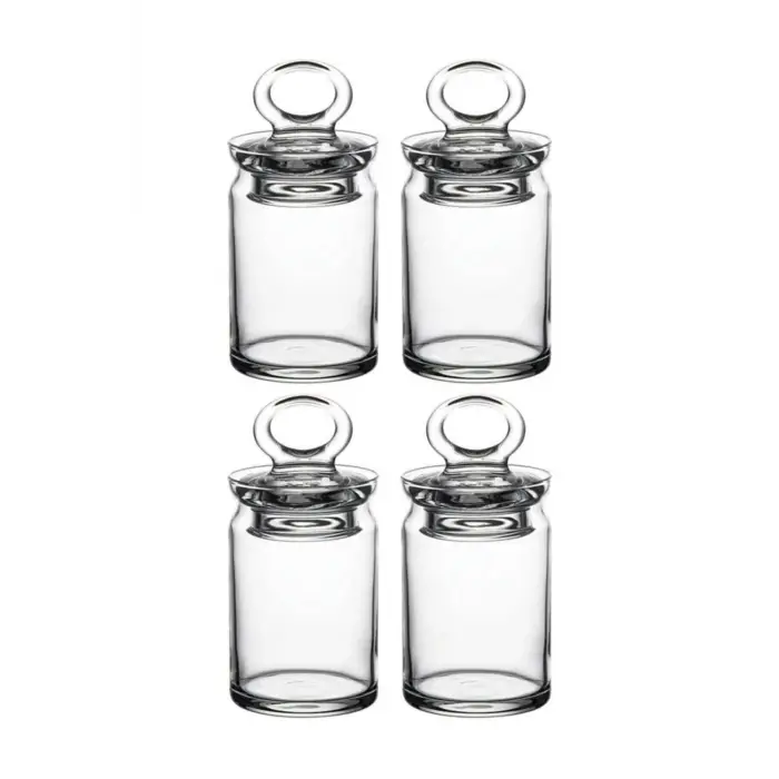 Paşabahçe Kitchen Mini Kavanoz Baharatlık, 4lü Set, Şeffaf Cam