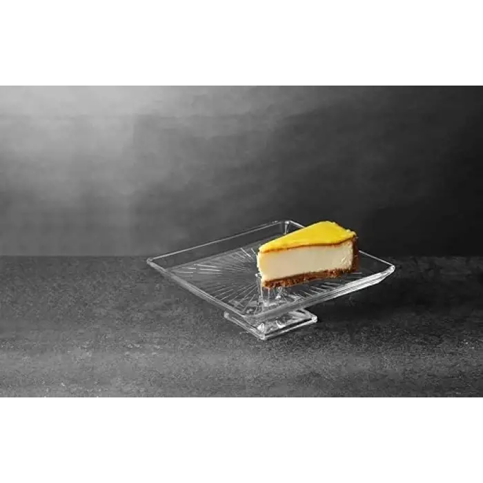Paşabahçe MADLEN AYAKLI SERVİS TABAĞI HEDİYELİK KUTU Paşabahçe