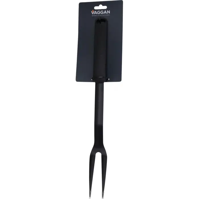 Paslanmaz çelik barbekü çatalları, siyah, 45 cm
