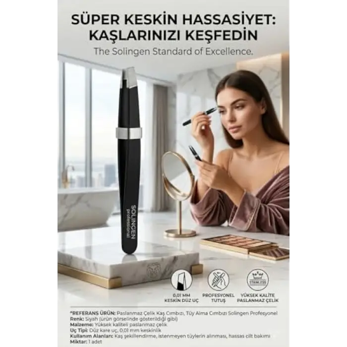 Paslanmaz Çelik Kaş Alma Cımbızı