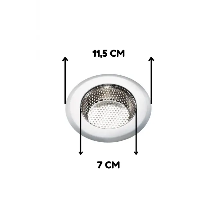 Paslanmaz Çelik Lavabo Süzgeci, 11,5 cm, 2 Adet