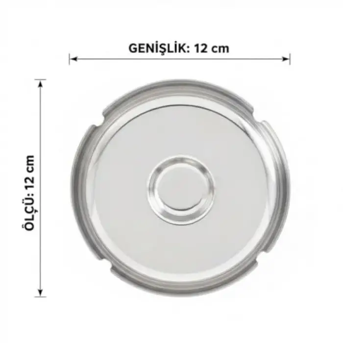 Paslanmaz Çelik Metal Küllük 12 cm – Dayanıklı