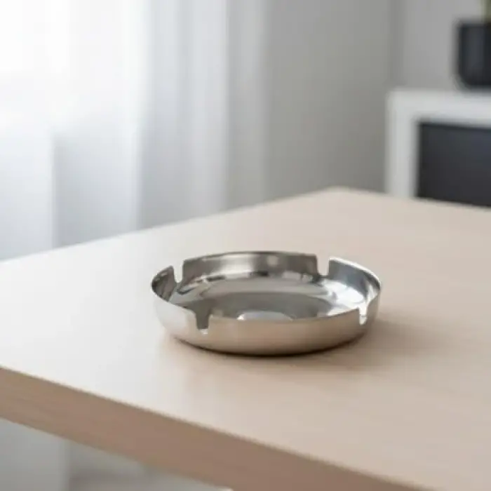 Paslanmaz Çelik Metal Küllük 12 cm – Dayanıklı