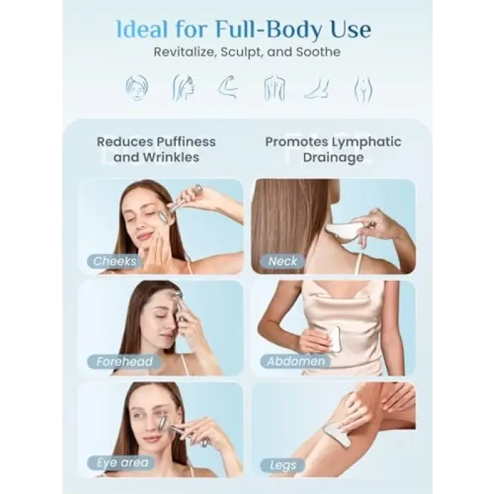 Paslanmaz Çelik Rulo ve Gua Sha Yüz Aletleri