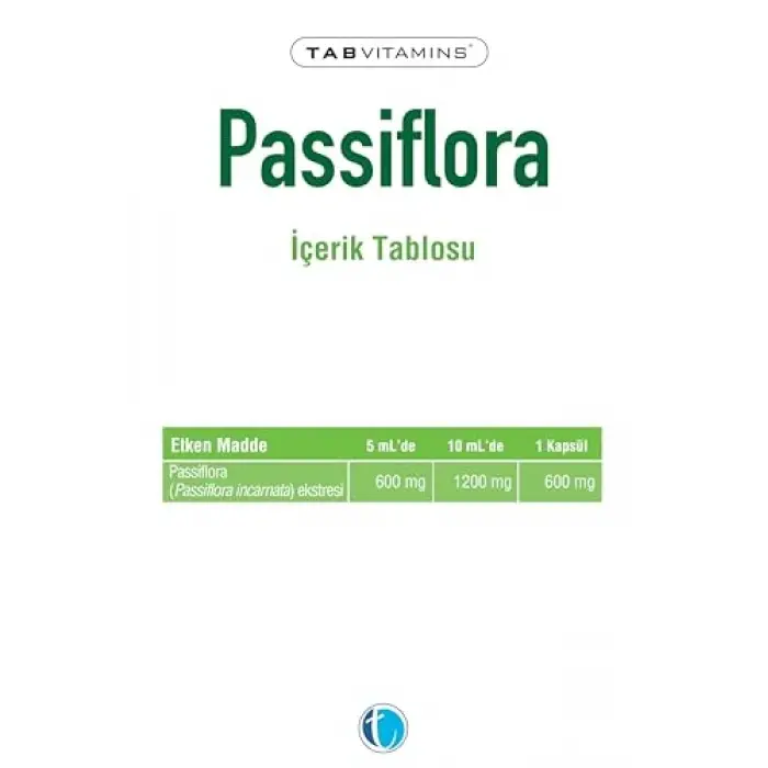 Passiflora 30 Bitkisel Kapsül Pasiflora 600 mg
