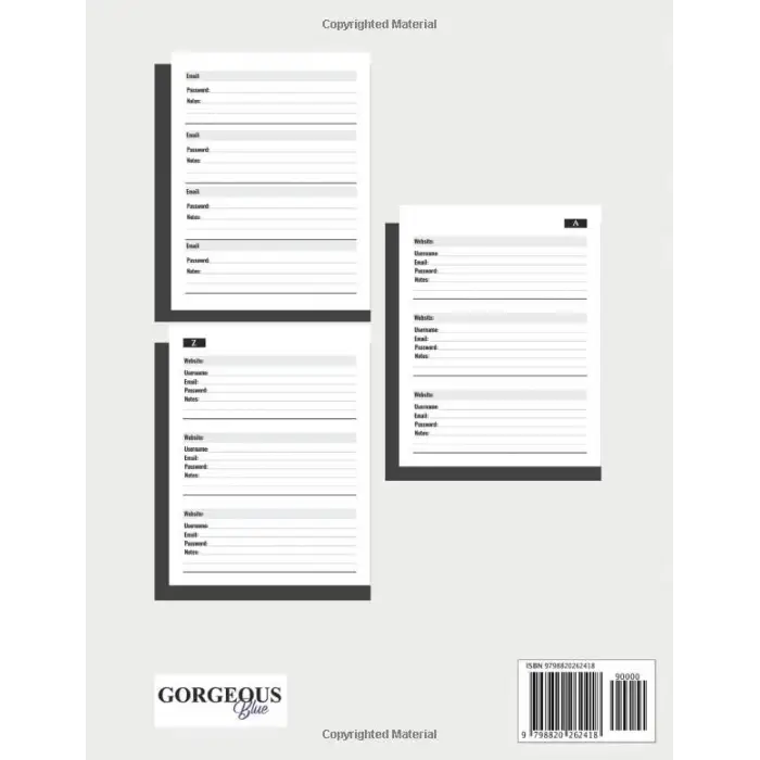 Password Book With Alphabetical Tabs: Keep Everything Simple Except Your Password, Large Password Keeper 8.5 * 11 Inches