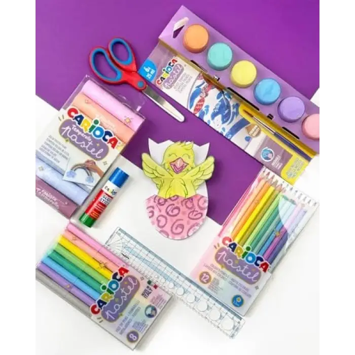 Pastel Renk Kuru Boya Kalemi 24Lü