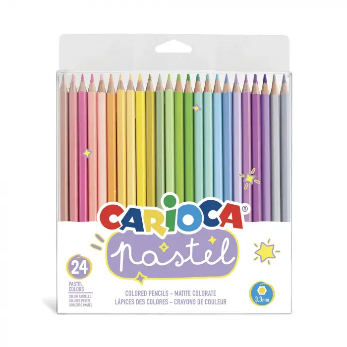 Pastel Renk Kuru Boya Kalemi 24Lü